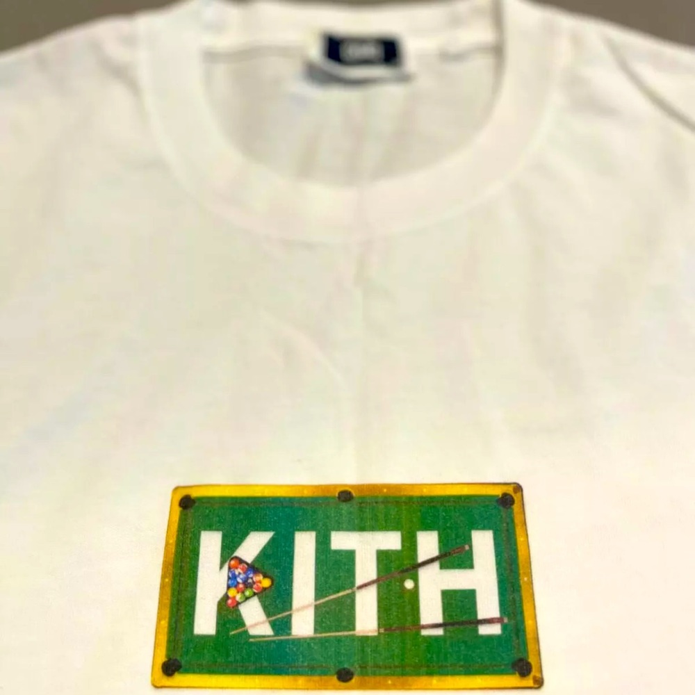Kith Billiards Classic Logo Tee-White Size M